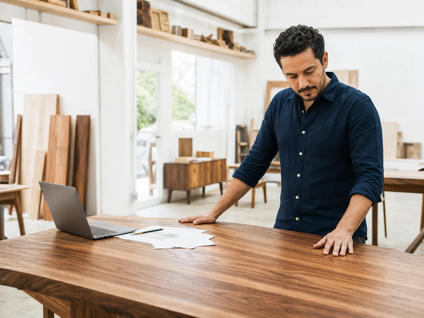 Emprendedor trabajando en un proyecto de diseño